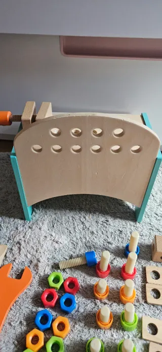 Banco de trabajo de madera para niños