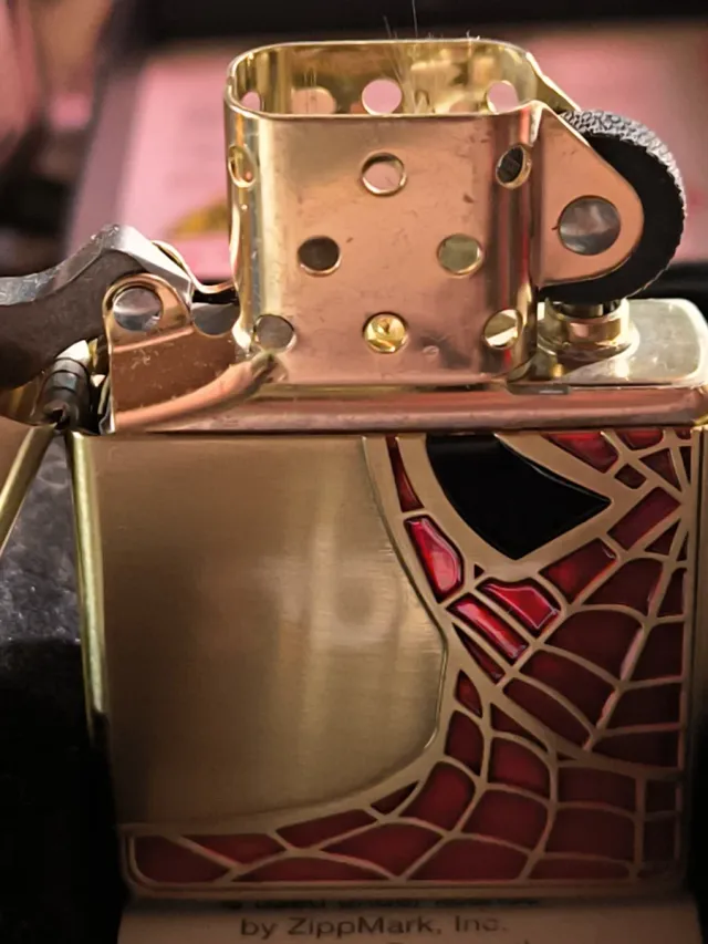 Zippo Armor Spiderman Grabado Láser