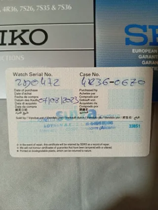 Reloj Seiko "Manta Raya"