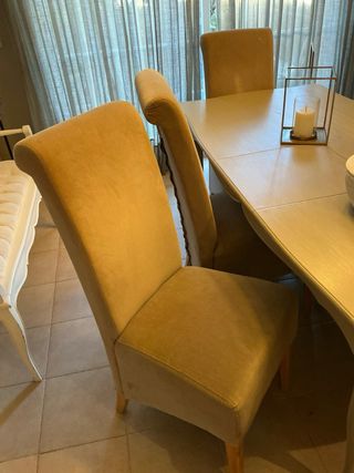 Mesa y 6 sillas de comedor