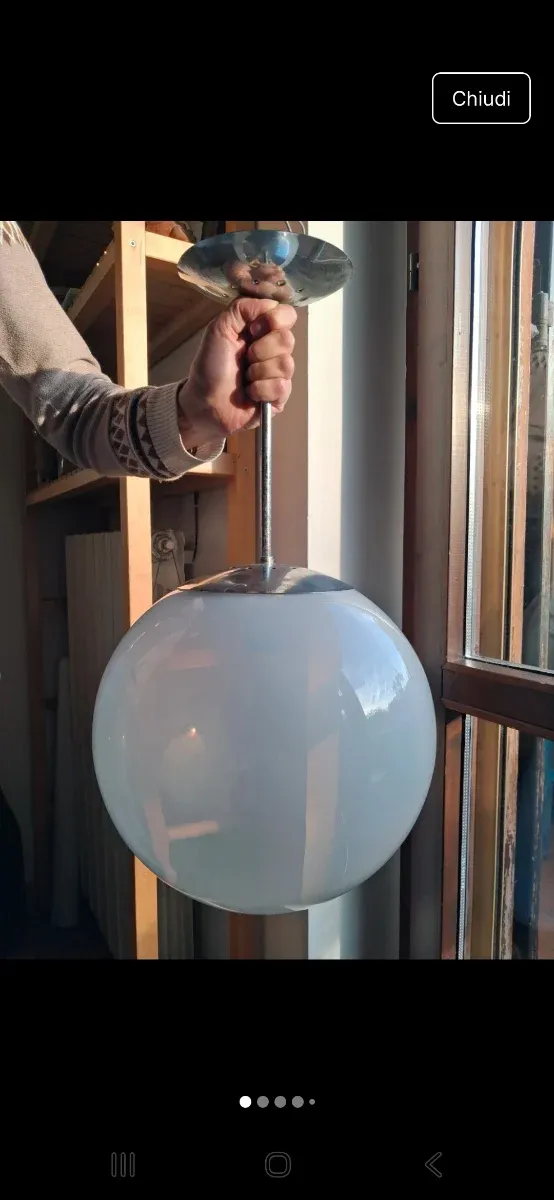 Lampadario sfera vintage anni 60