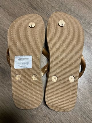 Chanclas Havaianas Mujer Talla 36 Doradas
