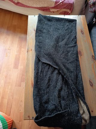 Bufanda larga punto grueso jaspeada