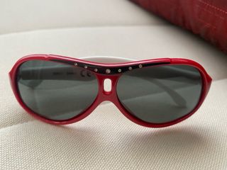 Occhiali da sole per bambini rossi e neri + custodia
