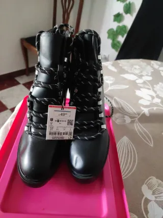 Botines negros talla 37
