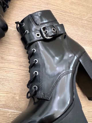 Botas Bershka Negras Talla 38 Tacón Plataforma