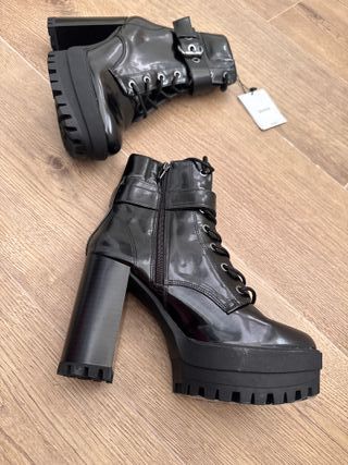 Botas Bershka Negras Talla 38 Tacón Plataforma