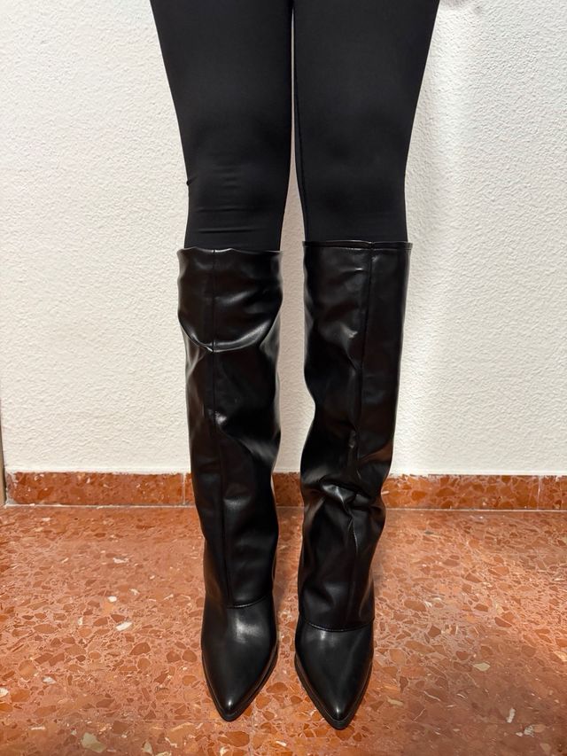 Botas altas negras tacón