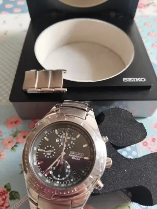 Seiko Cronografo 100M Resistenza Acqua