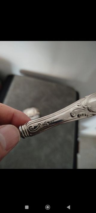 Forchetta e portatovagliolo argento 800 vintage