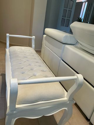 Banqueta tapizada estilo francés