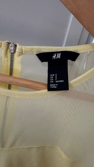 Blusa H&M sin mangas amarilla