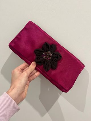 Bolso de noche clutch con flor