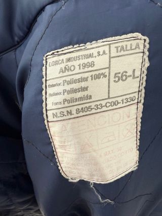 Chaqueton frio antiguo E. jercito Aire Talla 56