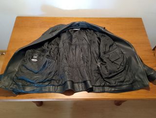 Chaquetón de cuero para moto