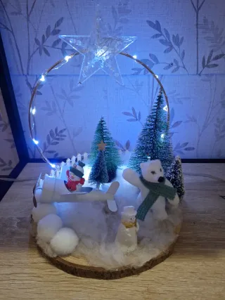 Decoración Navideña Polar con Luces