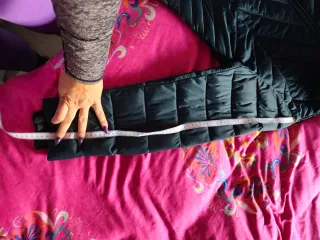 Abrigo de invierno color verde azulado