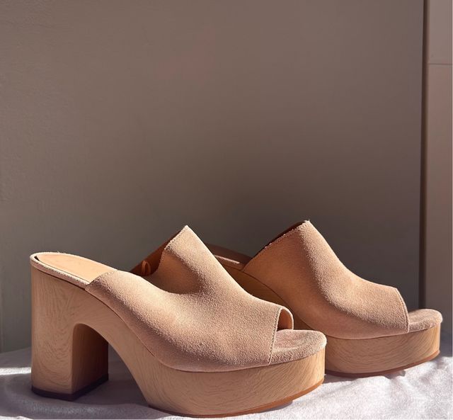 Zuecos Zara Beige Madera