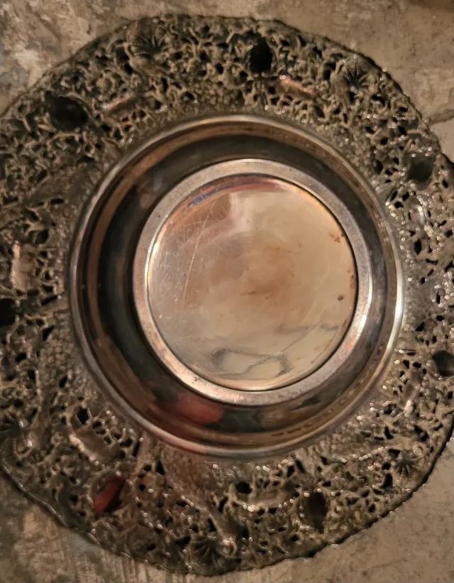 Plato decorativo metal animales