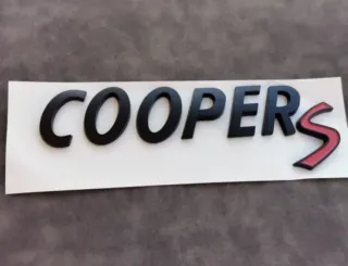 Negro Mate Cooper S Logo Emblema Mini Cooper S