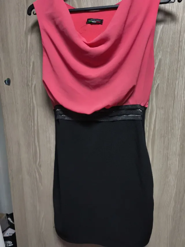 Abito da festa nero e rosa