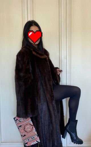 Elegante cappotto marrone