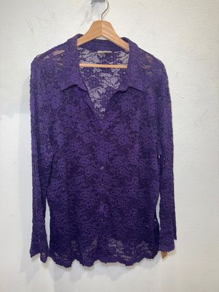 Blusa Morada Encaje