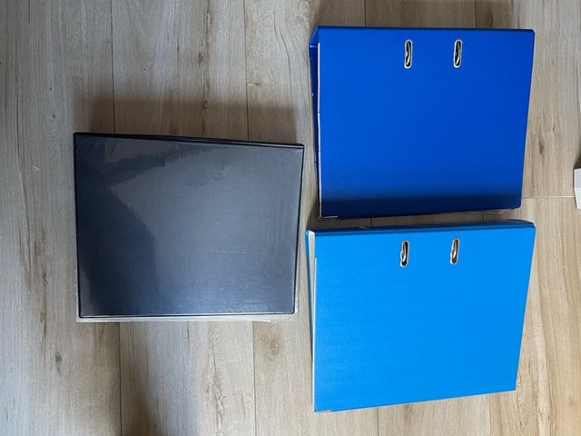 Pack 3 Archivadores Azul y Negro