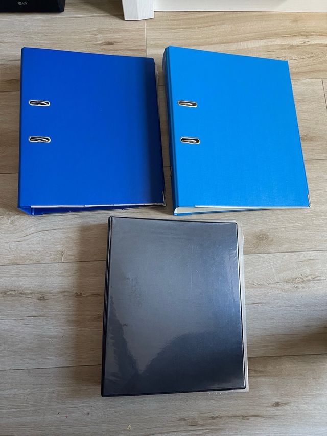 Pack 3 Archivadores Azul y Negro