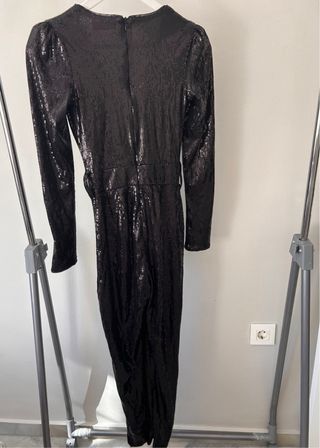 Mono Bershka lentejuelas negro