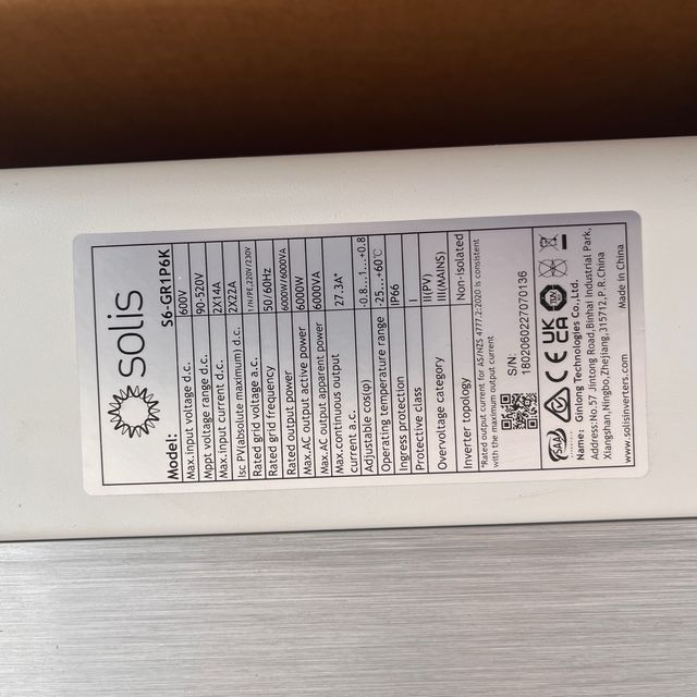 Inversor Solís S6 6KW + Medidor + Wifi