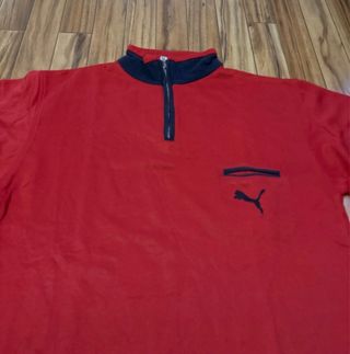 Sudadera Puma Roja Media Cremallera
