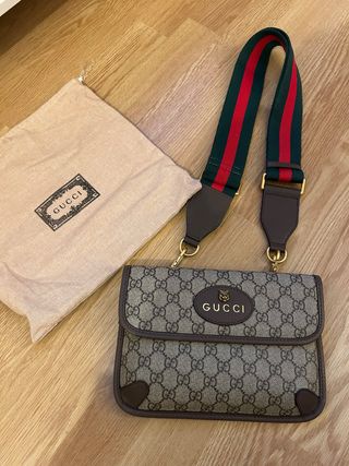 Bolso Riñonera Gucci Marrón y Verde