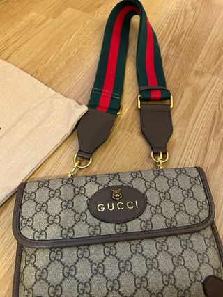 Bolso Riñonera Gucci Marrón y Verde