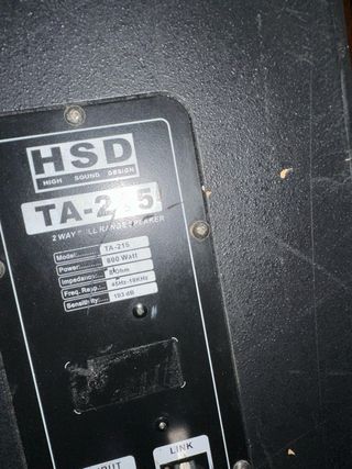 Altavoces HDS TA-215 Pasivos 2x15