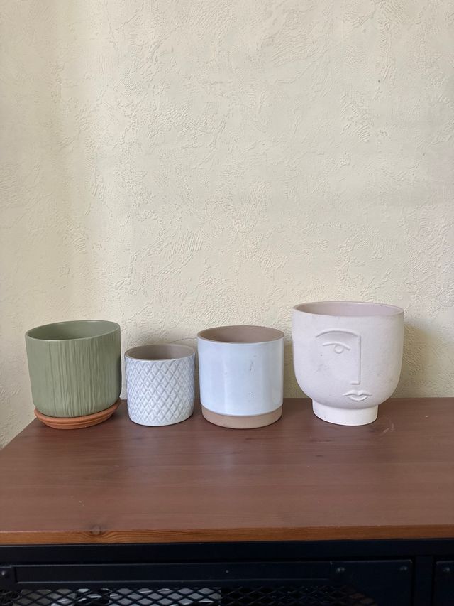 4 Macetas Cerámica y Terracota