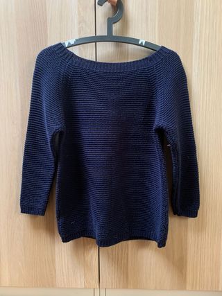 Maglione blu in maglia