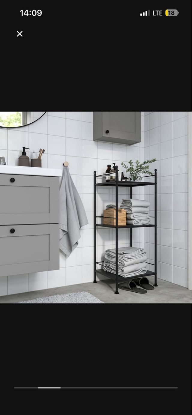Estantería ikea Frojson metálica baño 3 baldas