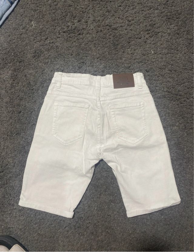 Pantalones cortos vaqueros blancos