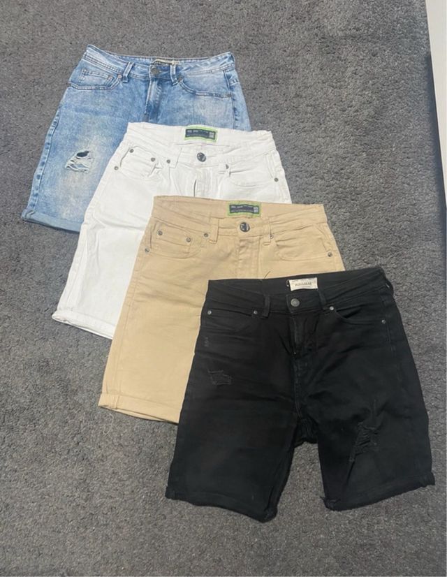 Pantalones cortos vaqueros blancos