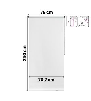 3 Tende a Rullo Screen Inspire Bianche