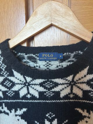 Jersey Polo Ralph Lauren Negro y Blanco Talla M