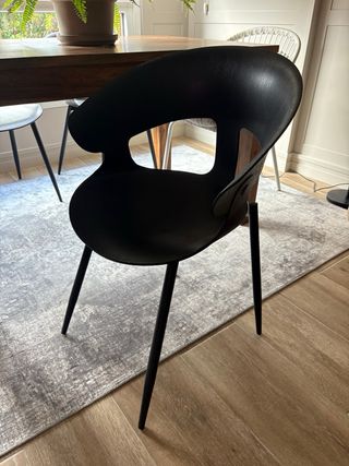 Silla Diseño Noruego Negra