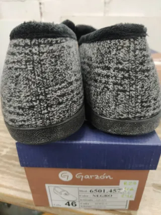 Zapatillas Garzón Hombre Gris y Negro