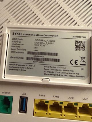 Router Zyxel de Digi