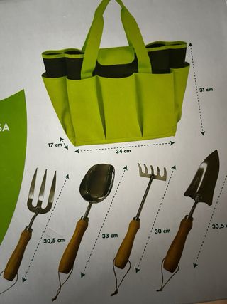 Set attrezzi giardinaggio con borsa