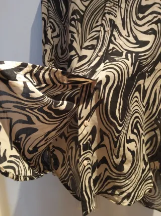 Camisa ancha estampada mujer