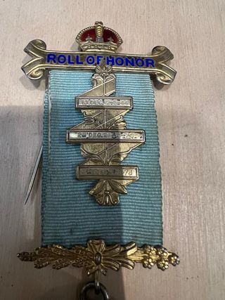 Medalla Roll of Honor Corona y Lema plata