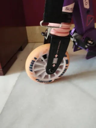 Patinete Oxelo Morado Ruedas Rosas