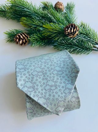 Corbata Loewe Seda Azul Claro Vintage